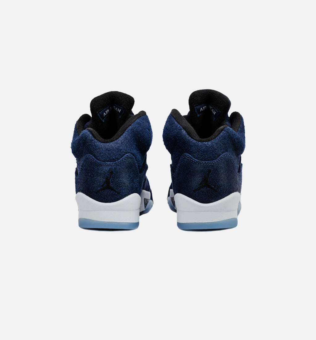 Air Jordan 5 Retro Midnight Navy Grade School Lifestyle Shoe Midnight Navy Black Football Grey