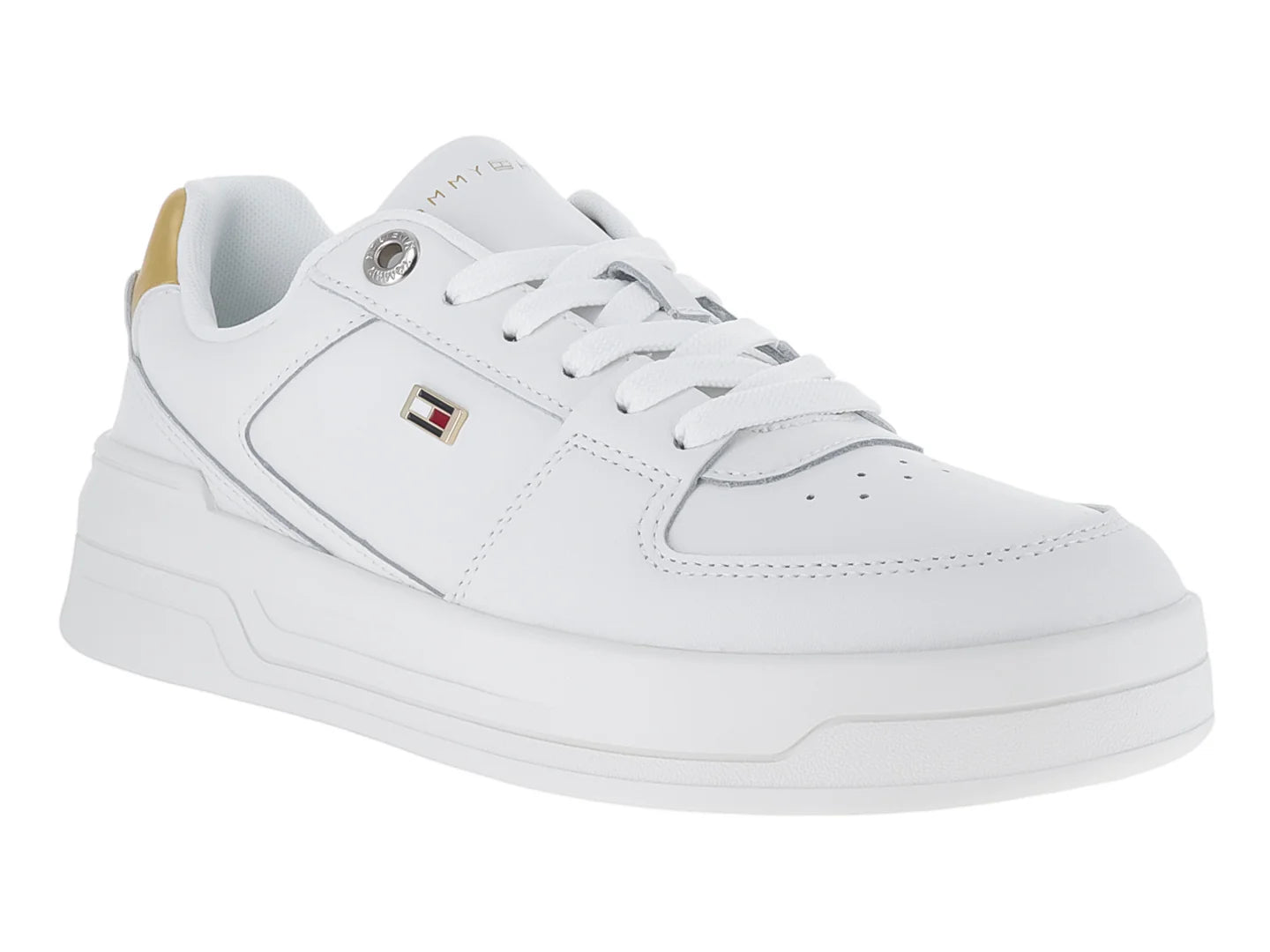 Tenis Tommy Hilfiger Essential Basket Ecru para Mujer