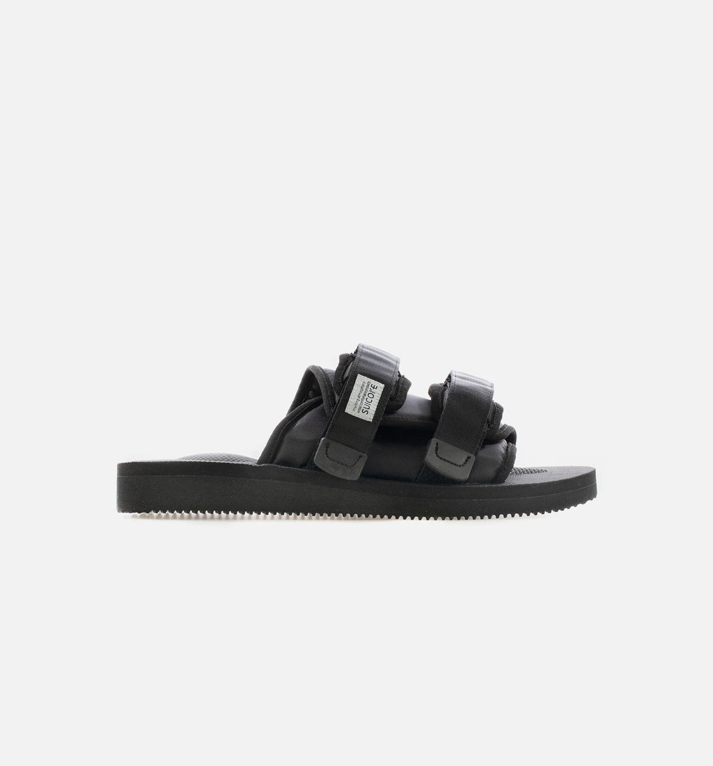 Double Strap Moto Cab Mens Lifestyle Slide Sandal Black