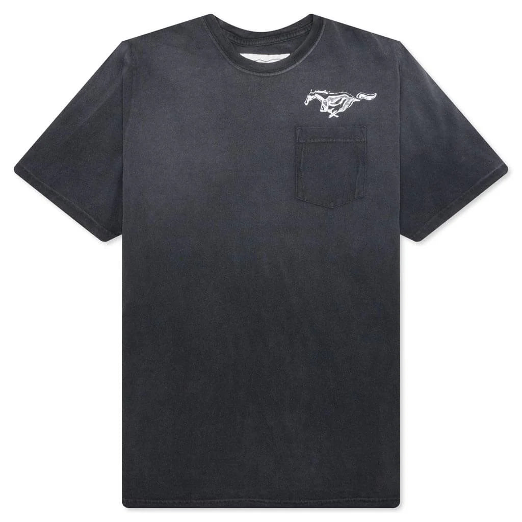 Mustang Cross Tee Washed Black