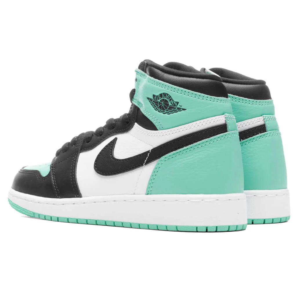 Air Jordan 1 Retro High OG GS White Black Green Glow