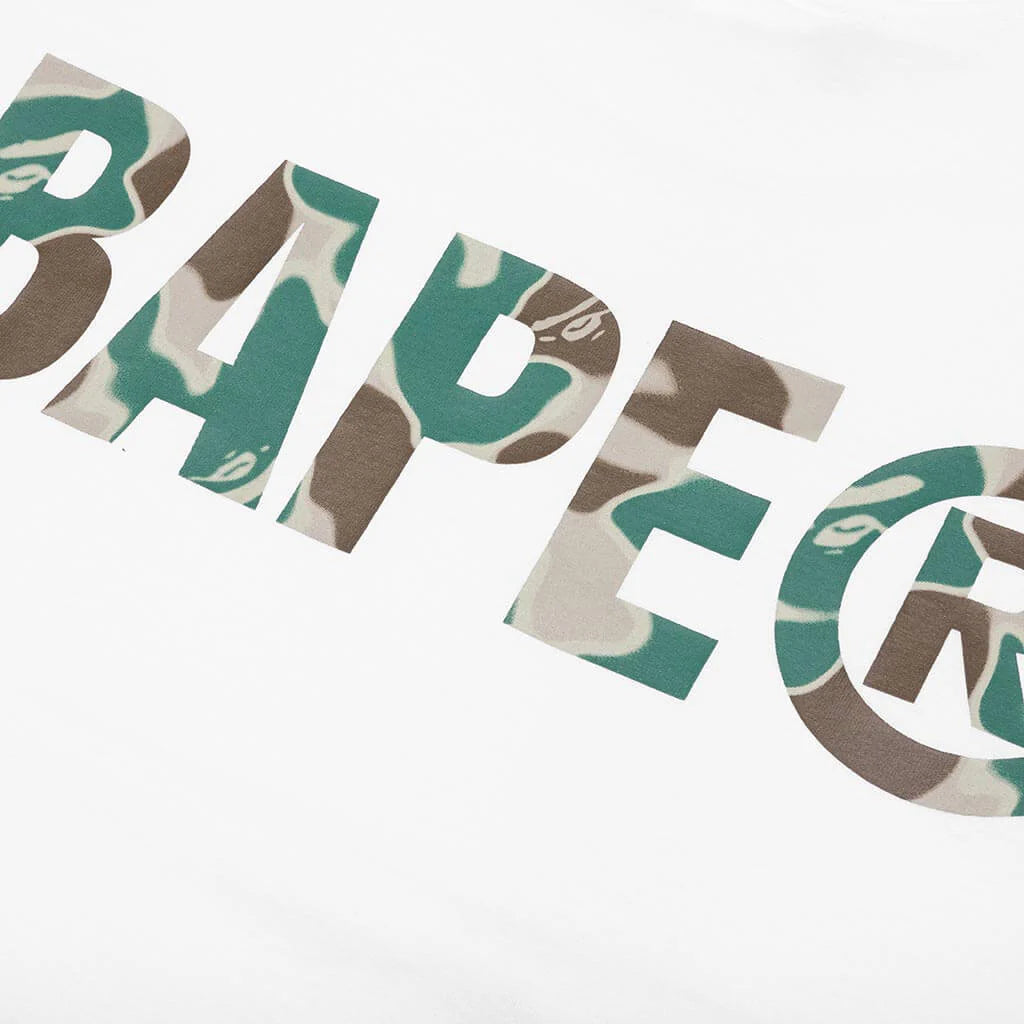 Liquid Camo Small Ape Face Tee White