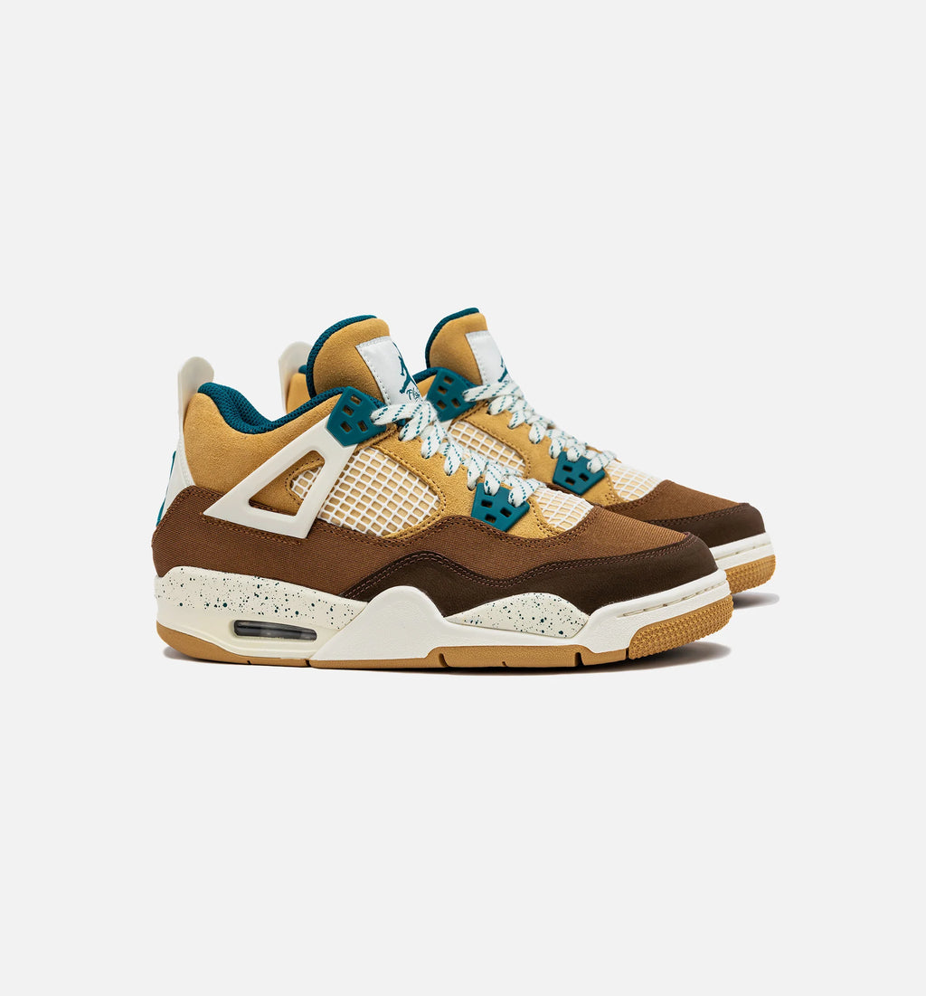 Air Jordan 4 Retro Cacao Wow Grade School Lifestyle Shoe Cacao Wow Geode Teal Free Shipping