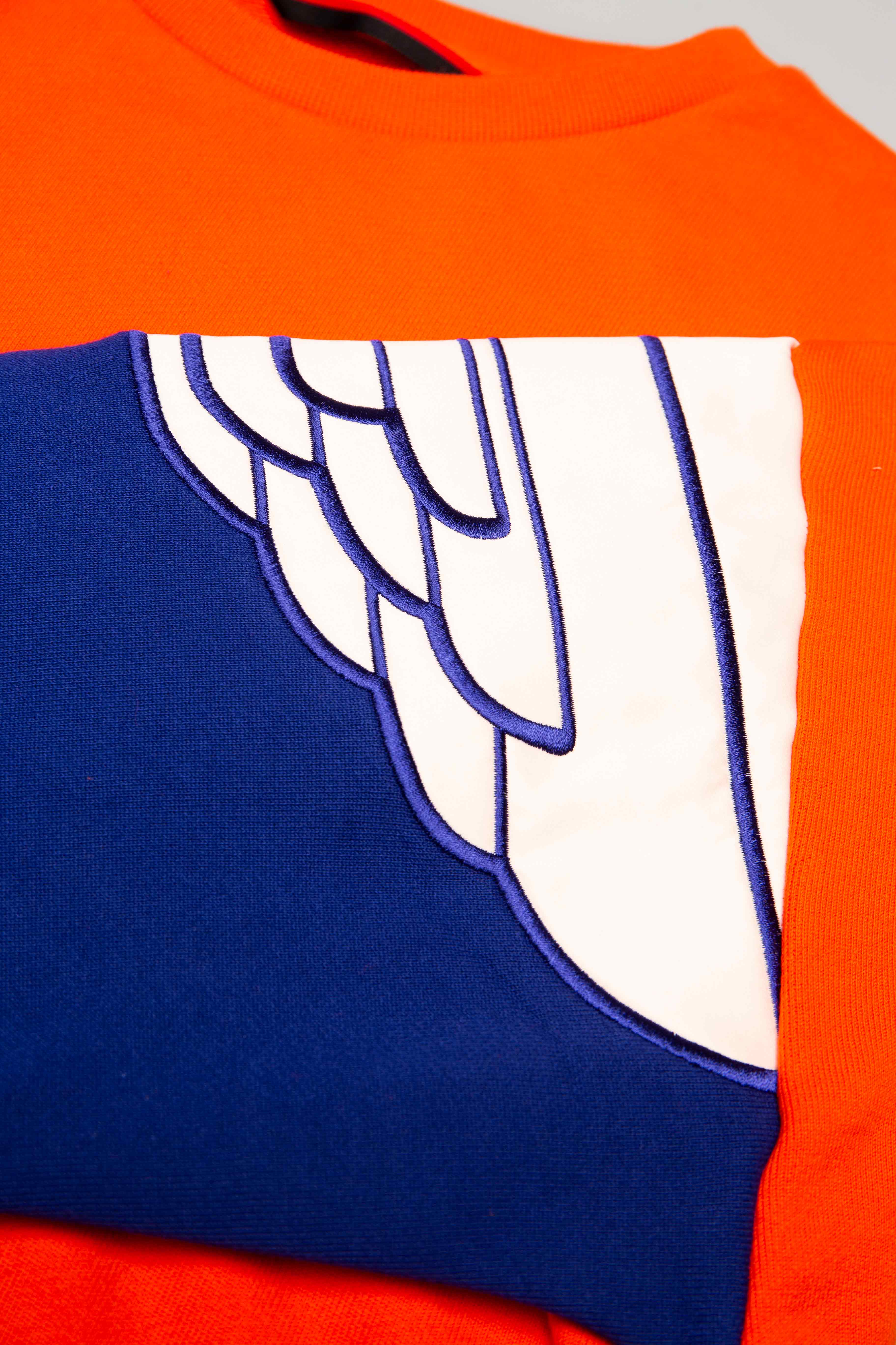 Air Jordan Wings Classic Mens Crew Shirt Team Orange Deep Royal Bllue Crimson Tint