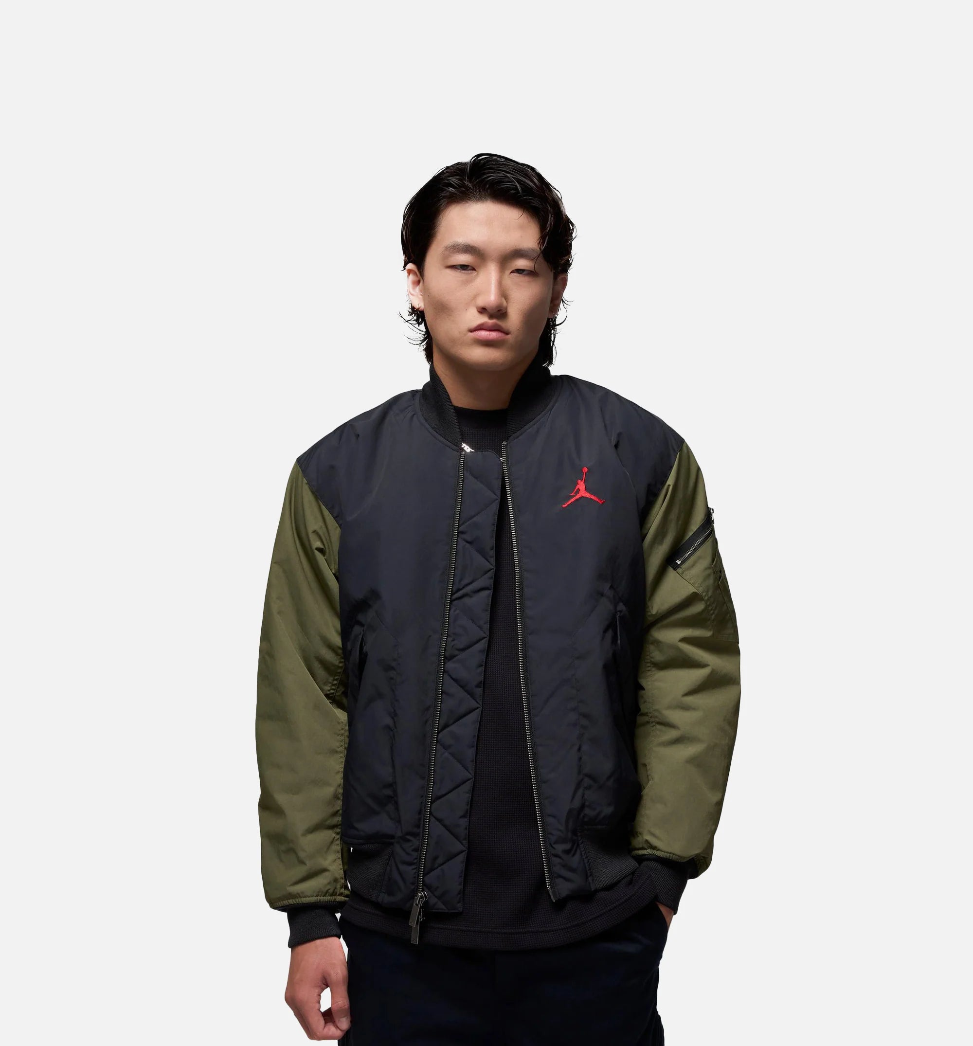 Renegade Bomber Mens Jacket Black Olive