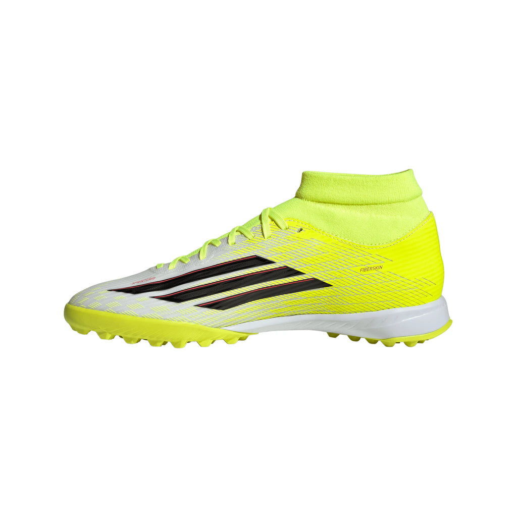 adidas F50 League Mid Cut TF Turf Mens Soccer Cleats Yellow Black Red