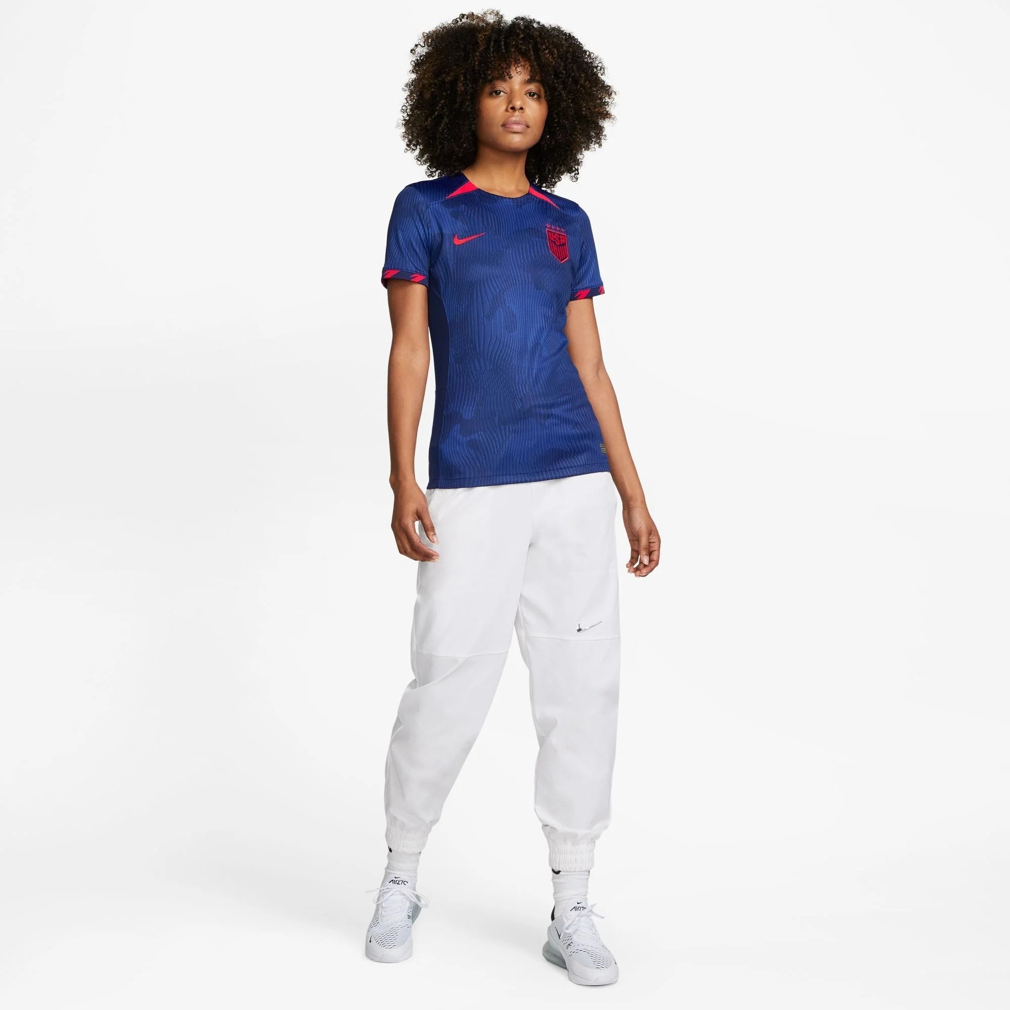 Nike USWNT 2023 Stadium Away Womens Jersey Royal Navy Red