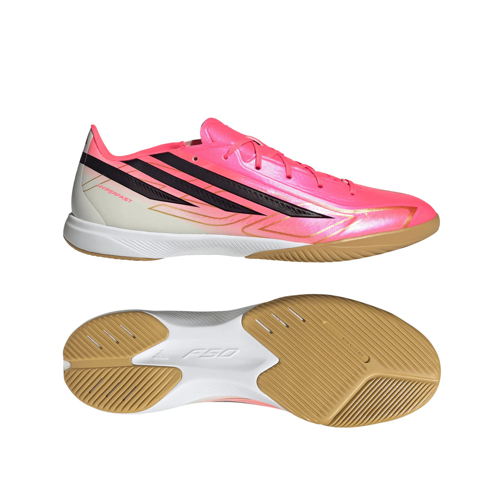 adidas F50 Hyperfast League Indoor Mens Soccer Shoes Turquesa Black Gold