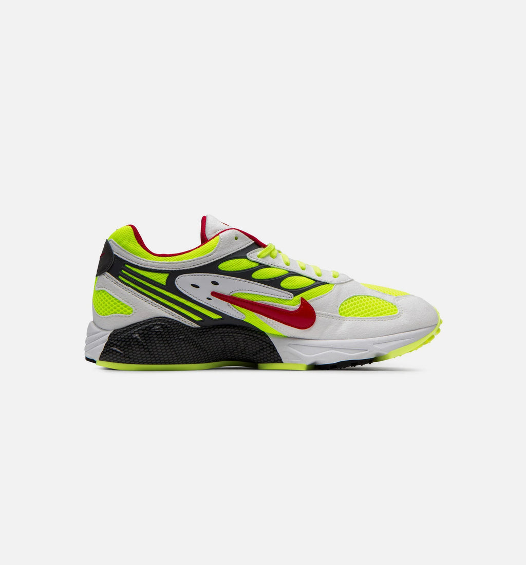 Air Ghost Racer Mens Running Shoe White Neon Yellow Atom Red Dark Grey
