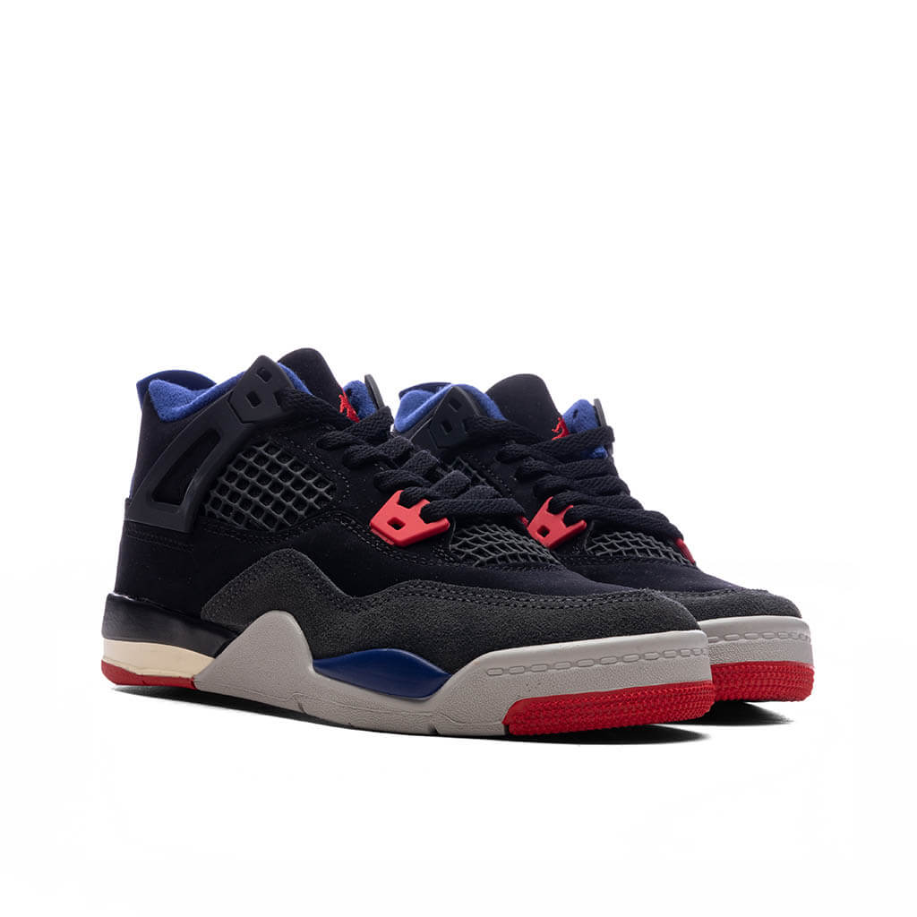 Air Jordan 4 Retro Rare Air PS Black Fire Red Deep Royal Blue