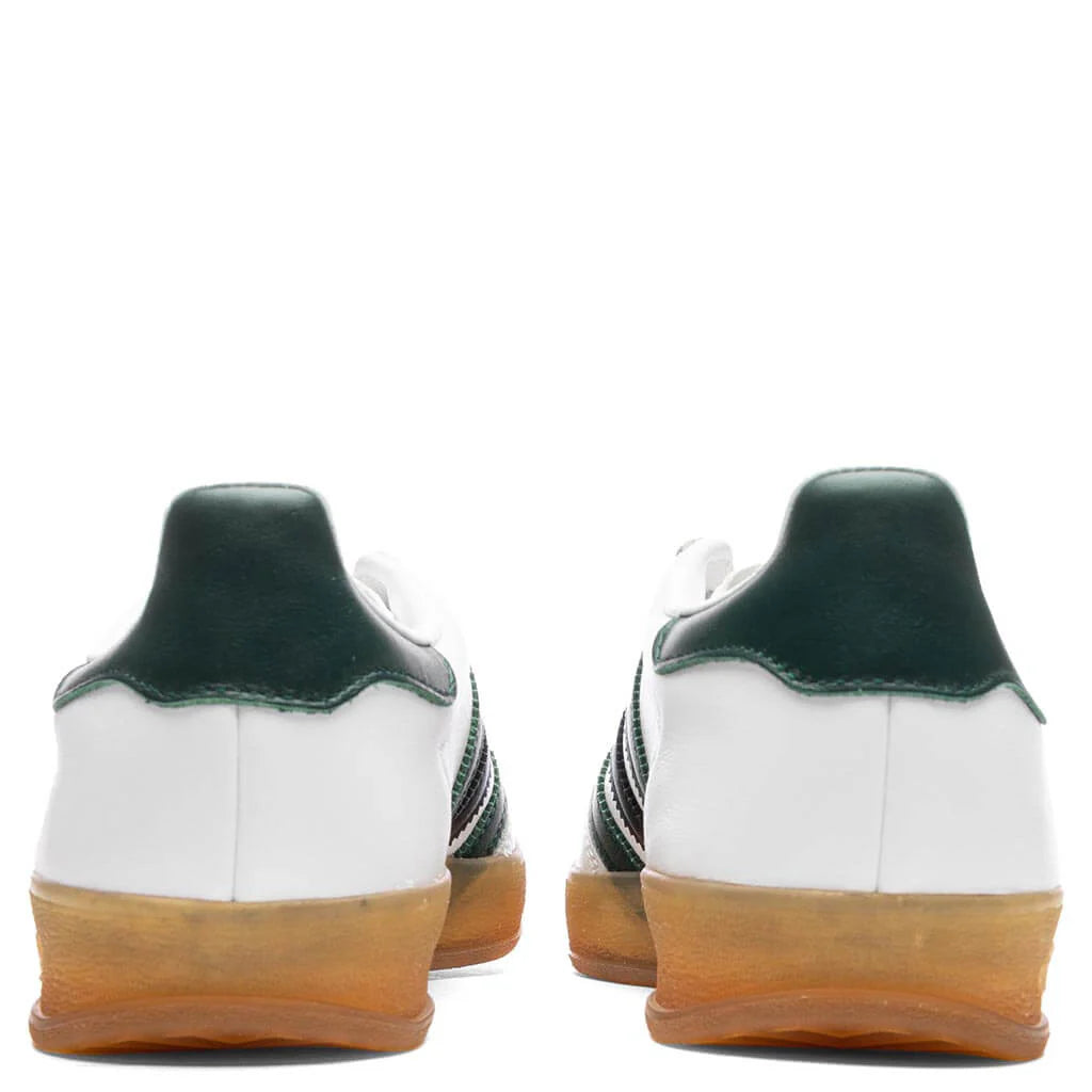 Womens Gazelle Indoor White Collegiate Green Core Black