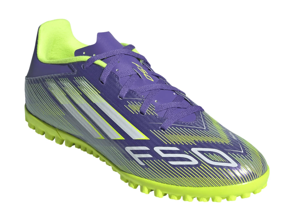 Tenis de Fútbol Adidas F50 Club TF Morado para Niño