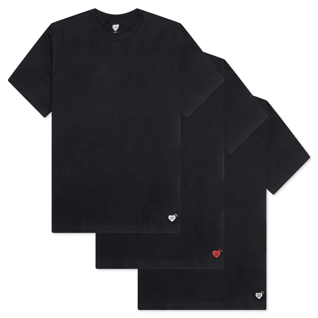 3 Pack T Shirt Set Black