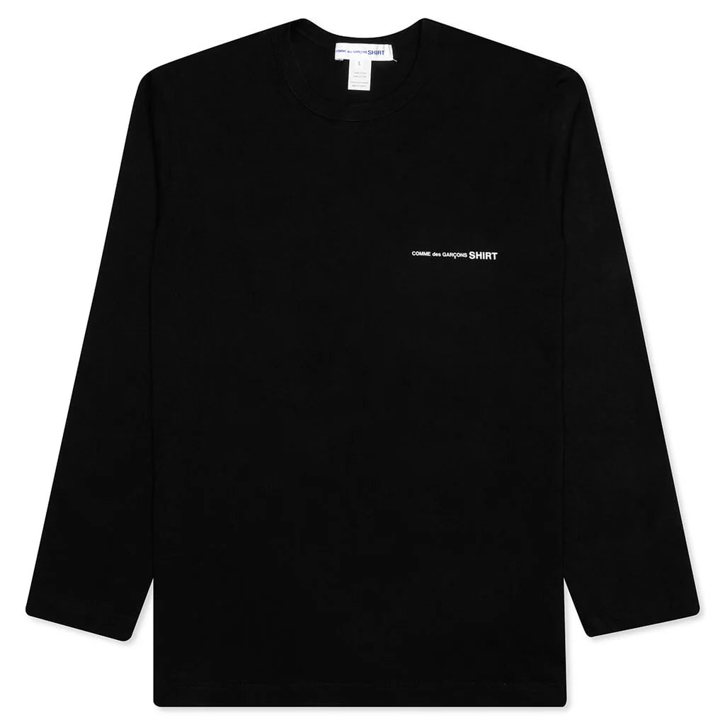Comme Des Garcons SHIRT L S Chest Logo Tee Black
