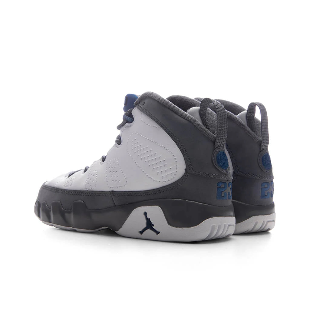 Air Jordan 9 Retro Flint Grey PS White French Blue Flint Grey