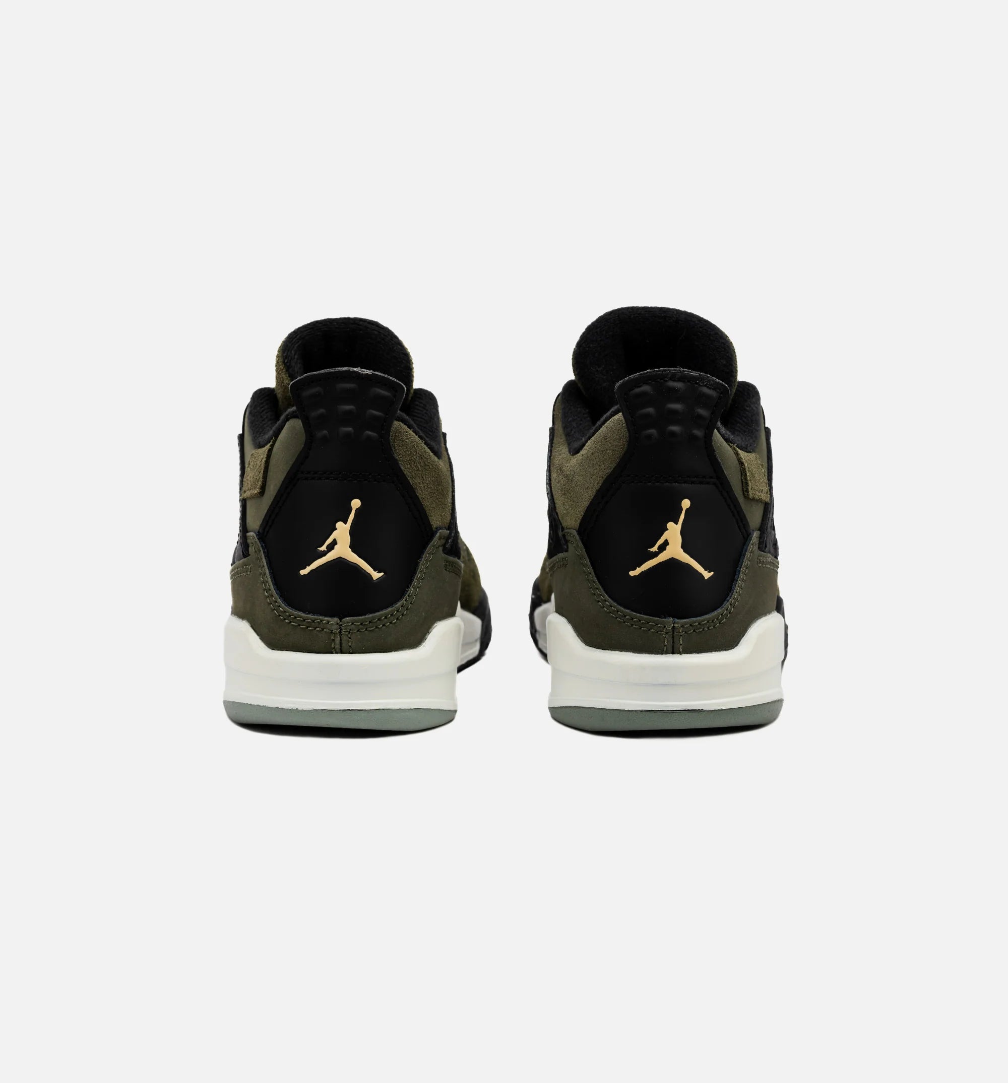 Air Jordan 4 Retro Craft Olive Preschool Lifestyle Shoe Medium Olive Black
