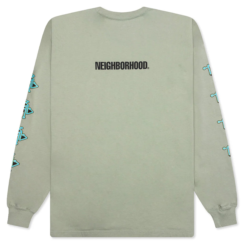 NH L S Tee 12 Sage Green
