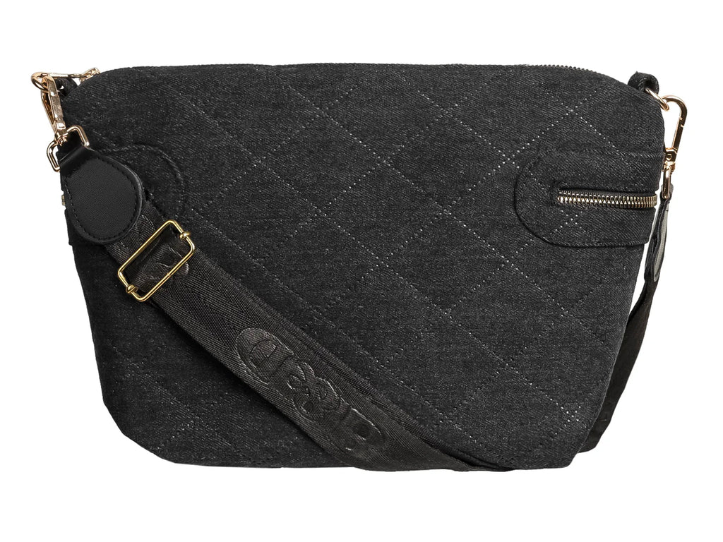 Bolso de Hombro Ferretina Bimba Rombo Negro para Mujer