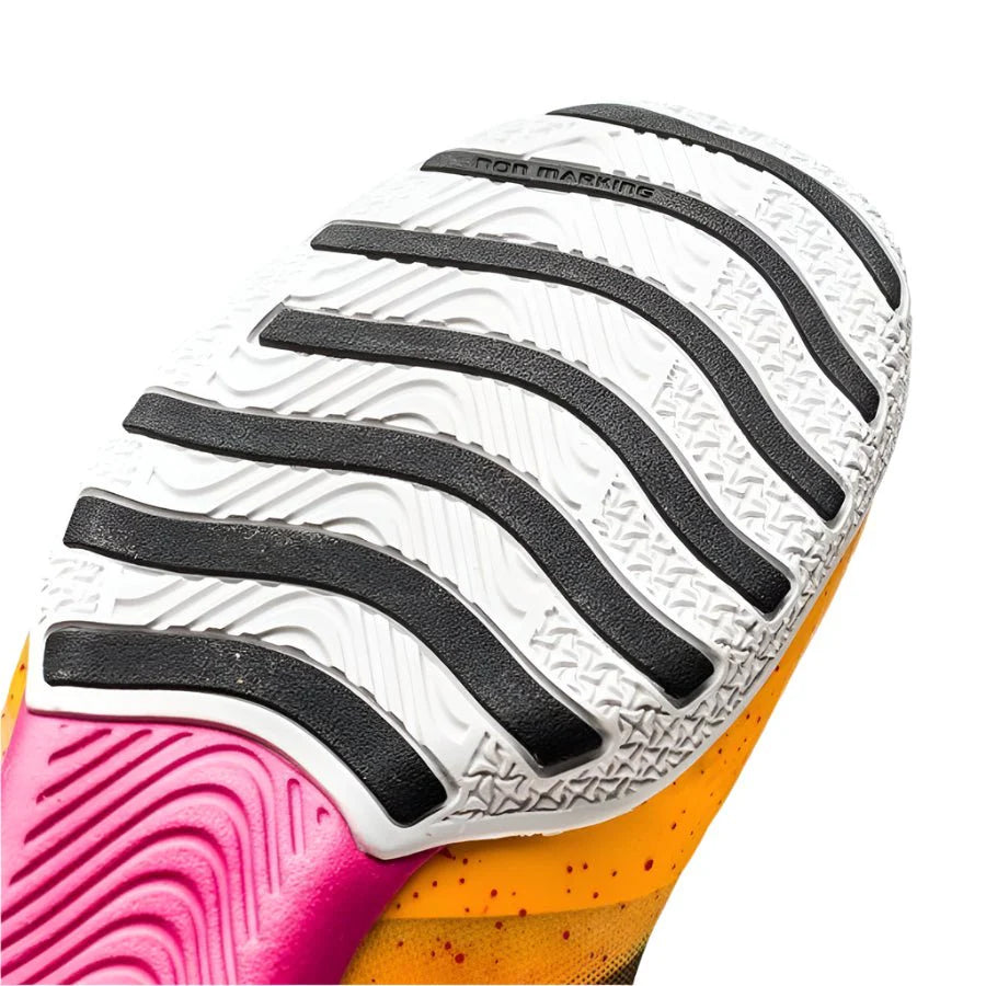 adidas X 151 Court Indoor Soccer Shoes Solar Gold Black Shock Pink