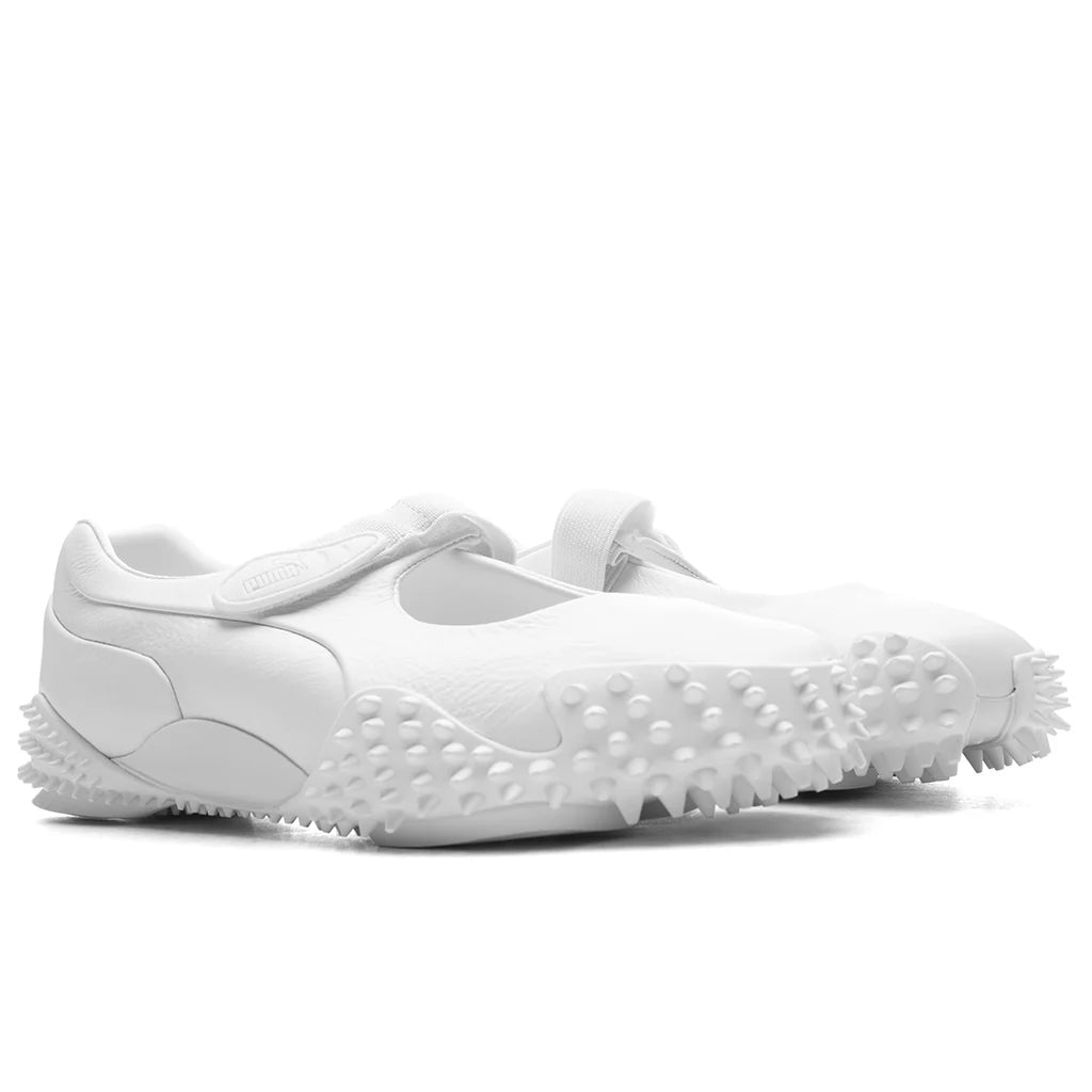 Womens Mostro Fey Leather White