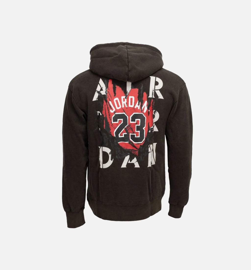 AJ5 GFX Mens Hoodie Black Red