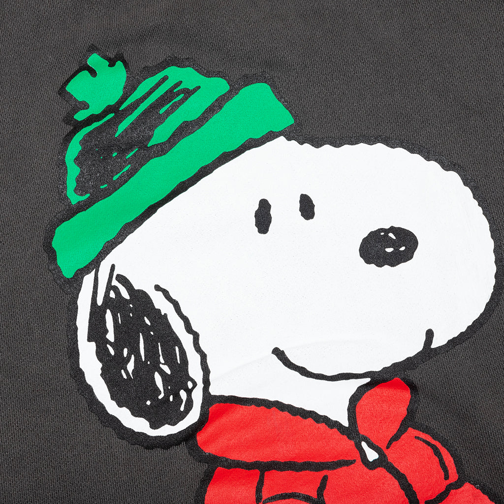 Peanuts Puffer Hoody Washed Black