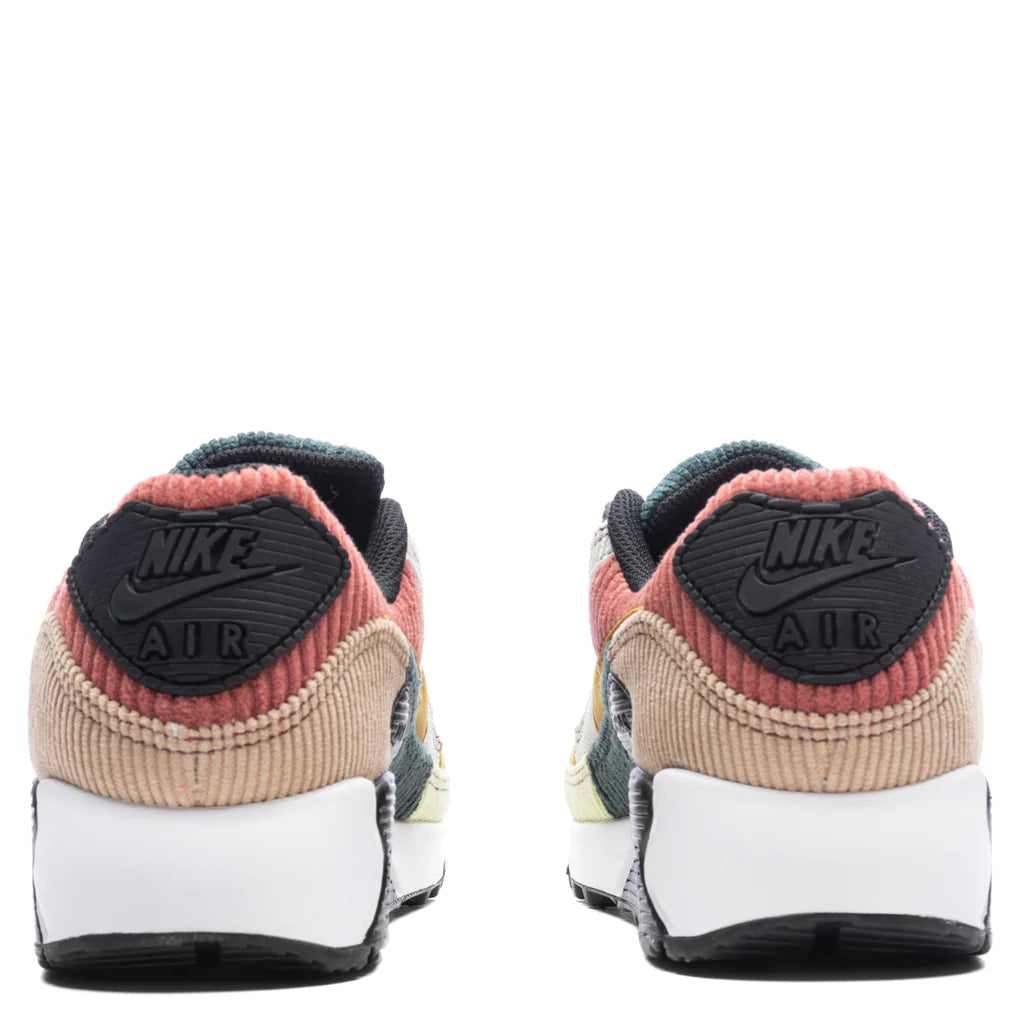 Womens Air Max 90 Multi Corduroy Black Bronzine Red Stardust