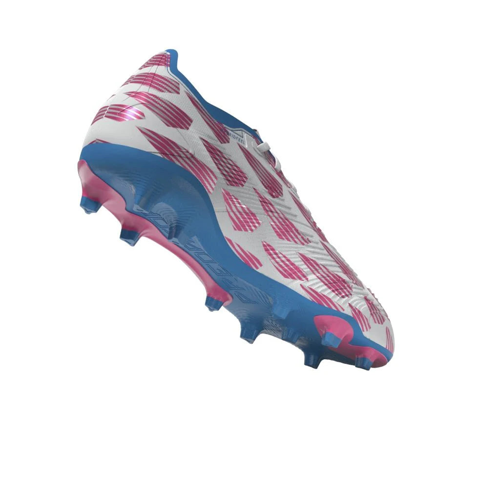 adidas Predator League FG Firm Ground Soccer Cleats White Solar Blue Solar Pink