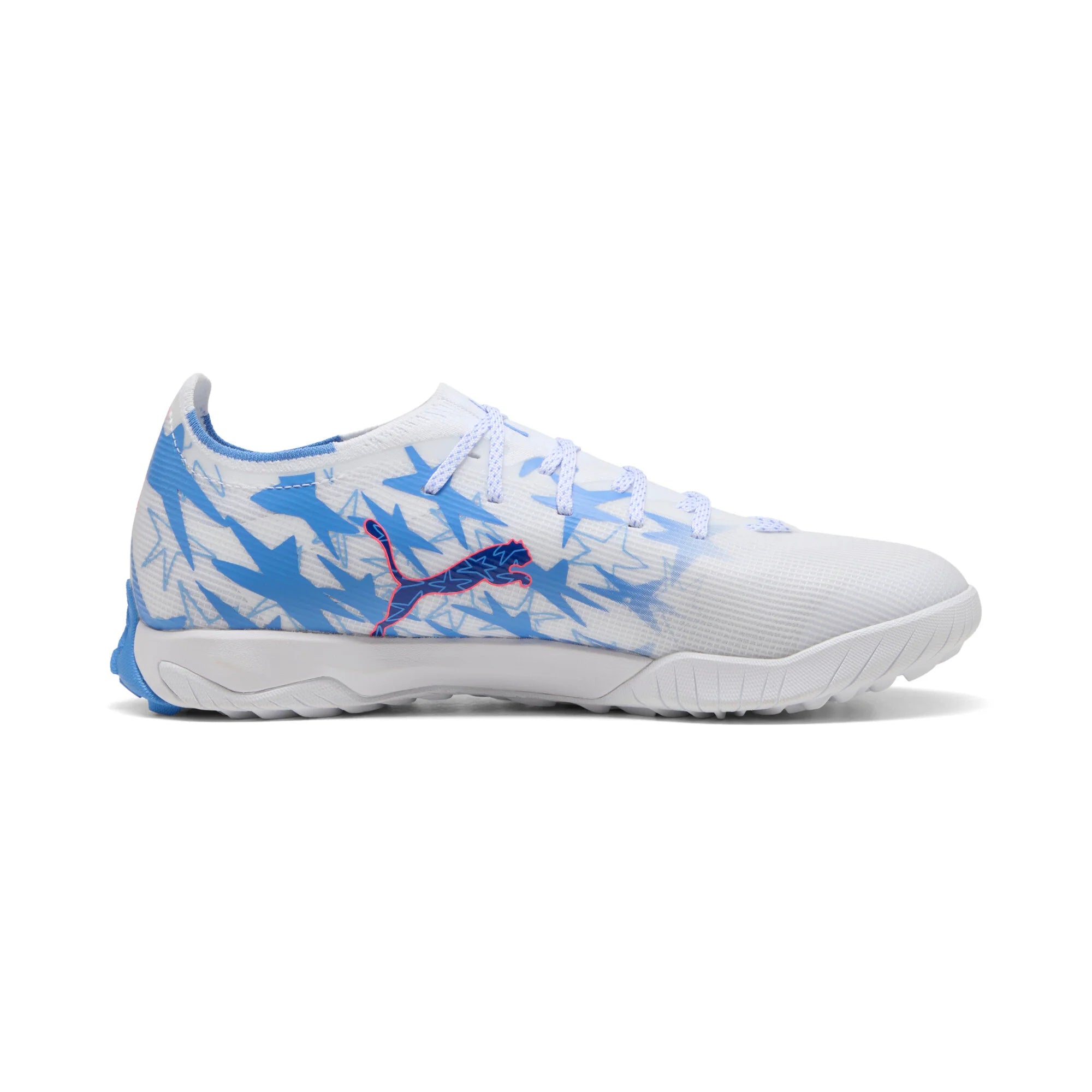PUMA Ultra 6 Match KidSuper X CP TT Turf Mens Soccer Cleats White Pink Blue