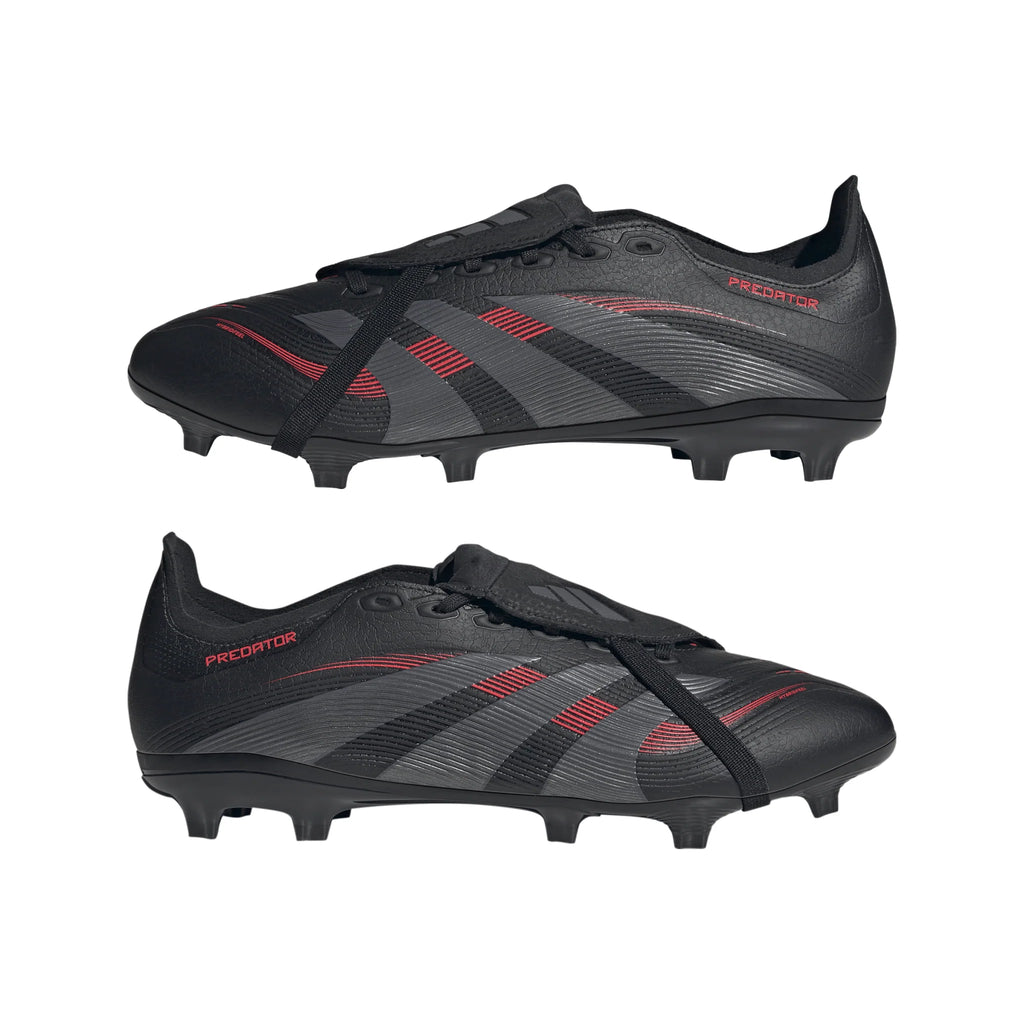 adidas Predator League Fold Over Tongue Firm Multi Ground Boots Black Red