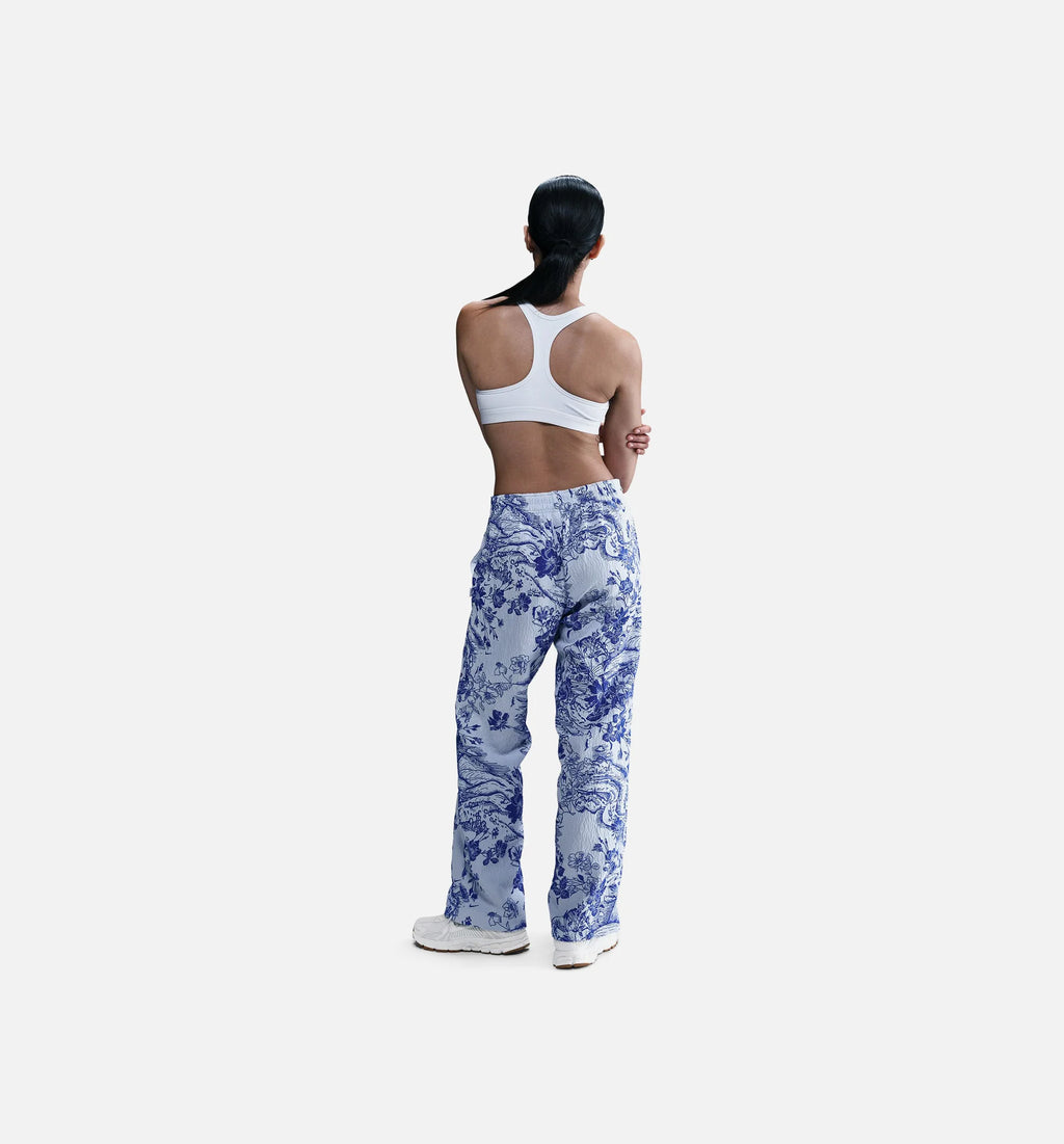 Mid Rise Jacquard Womens Track Pants White Hyper Royal