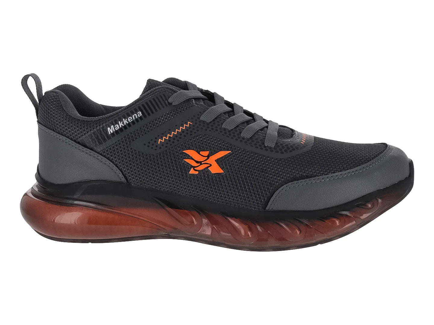 Tenis MAKENA Oxford Gris y Naranja para Niño