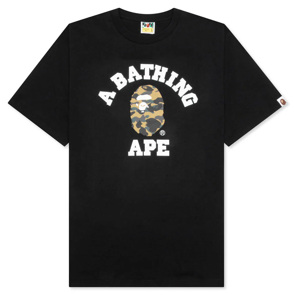 1st Camo College Tee Black Yellow