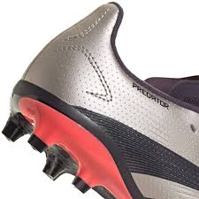 adidas Kids Predator League Lace Less FG J Firm Ground Soccer Cleats Plamet Black Turbo