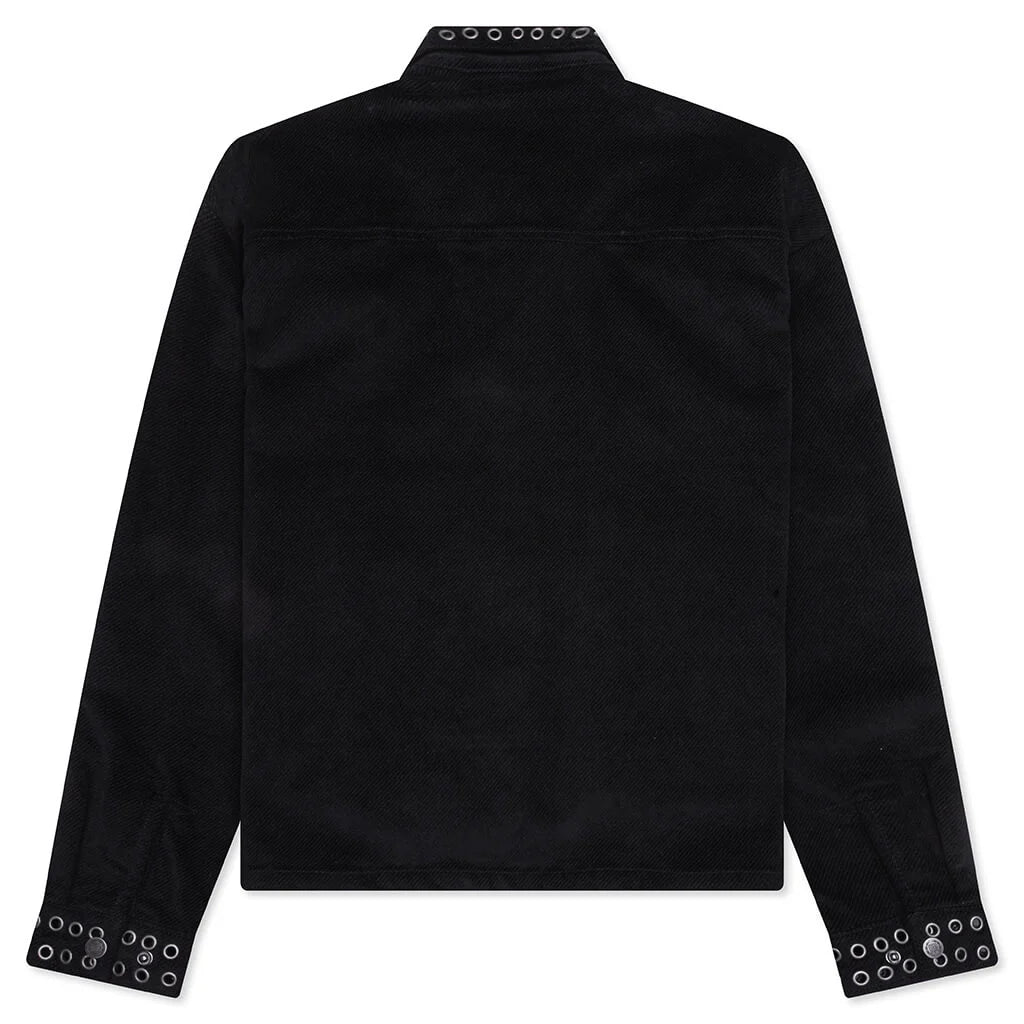 Brushed 1 4 Zip Jacket Black