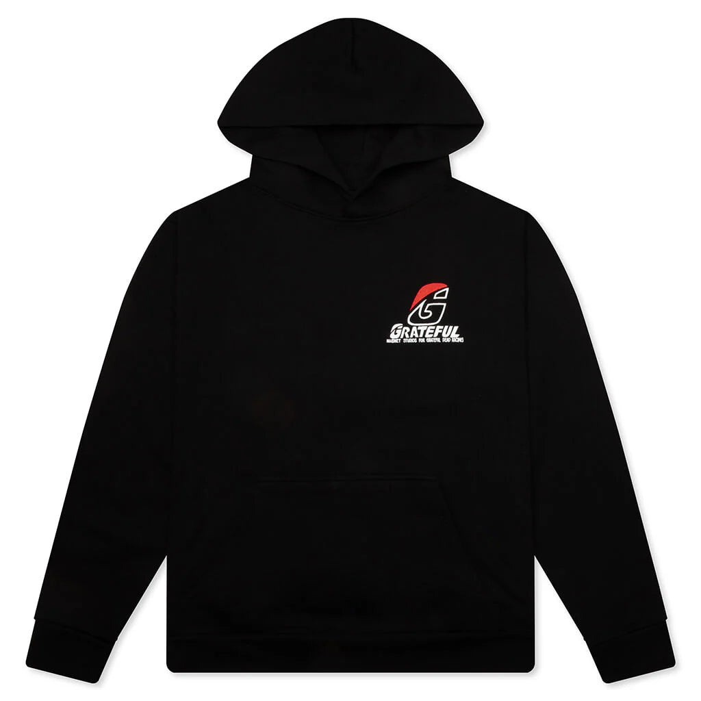 Market x Grateful Dead Stealie Moto Bear Hoodie Washed Black