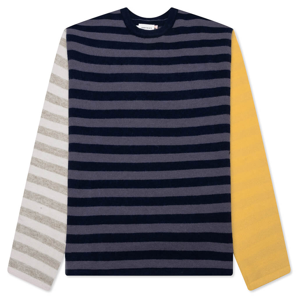 Multi Stripe Crewneck Navy