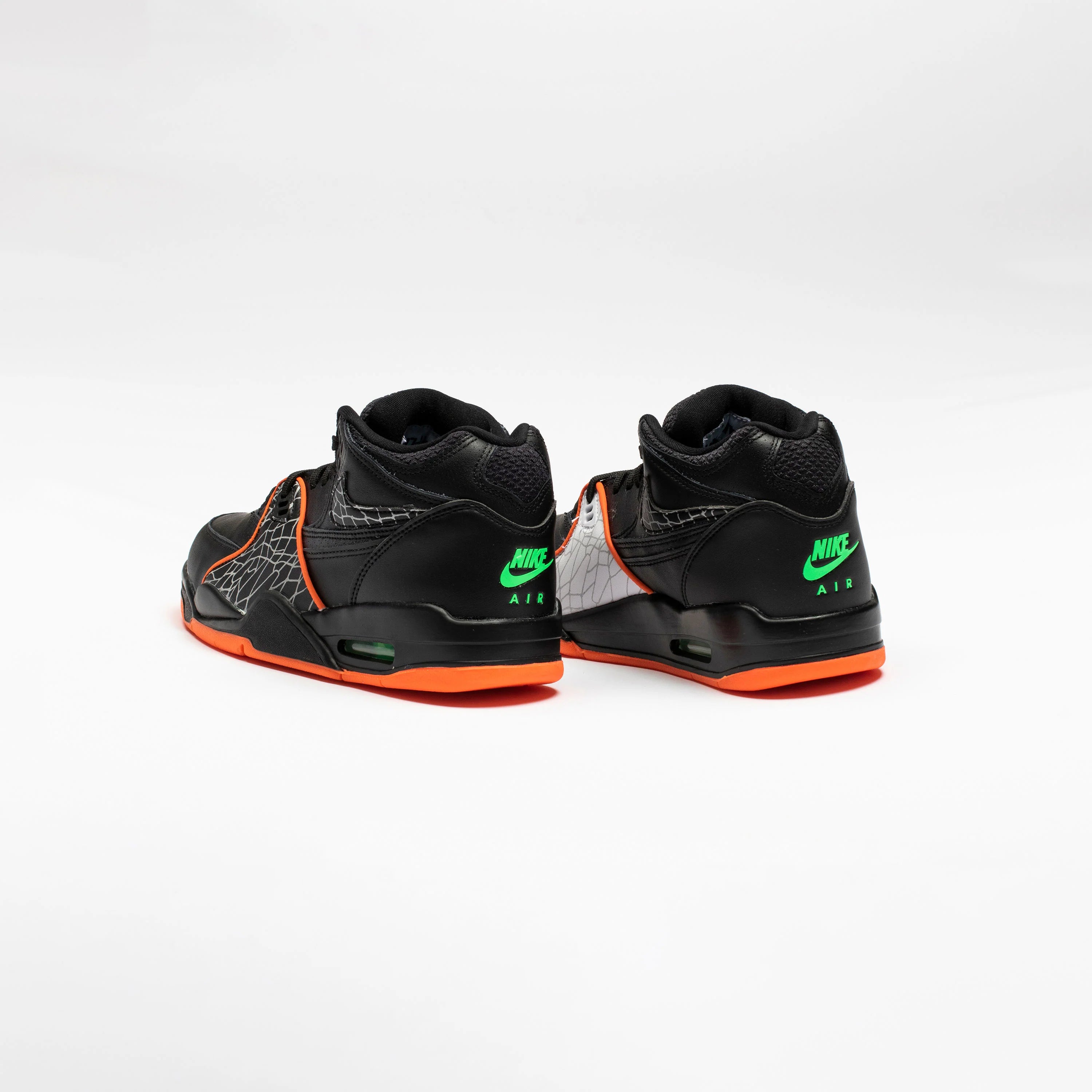 Air Flight 89 All Star Mens Basketball Shoe Black Blaze Orange Green Strike