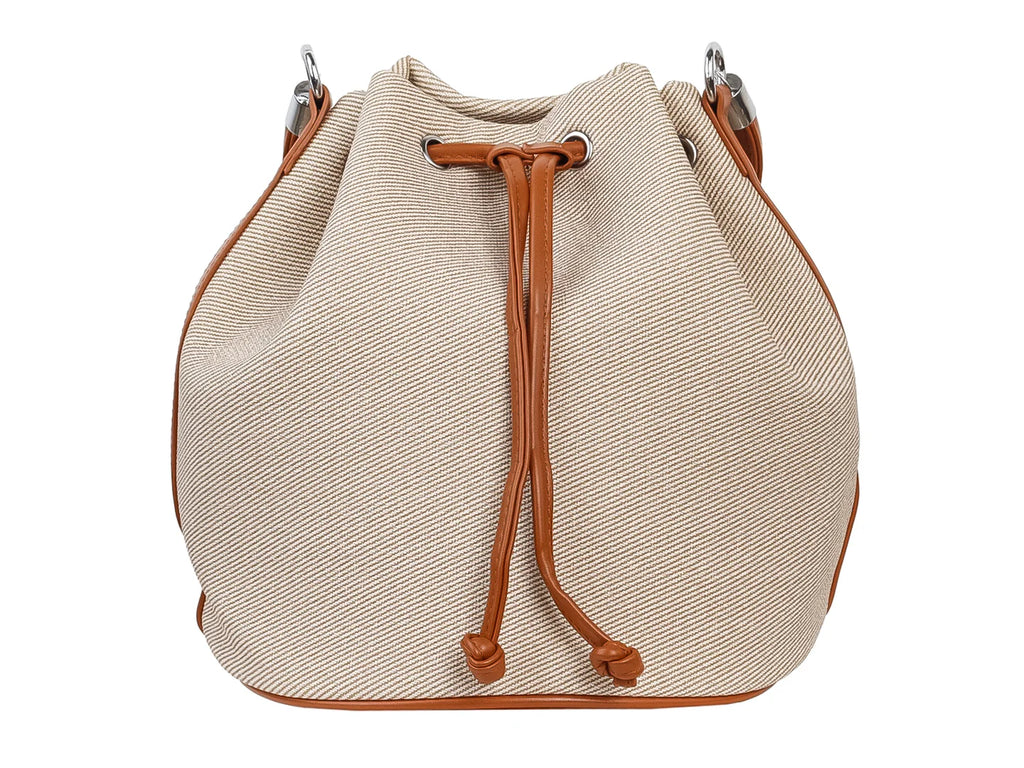 Bolsa de Hombro Unibella Beige y Marrón para Mujer