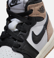 Air Jordan 1 Retro High OG Latte Infant Toddler Lifestyle Shoe Black Legend Medium Brown White Sail