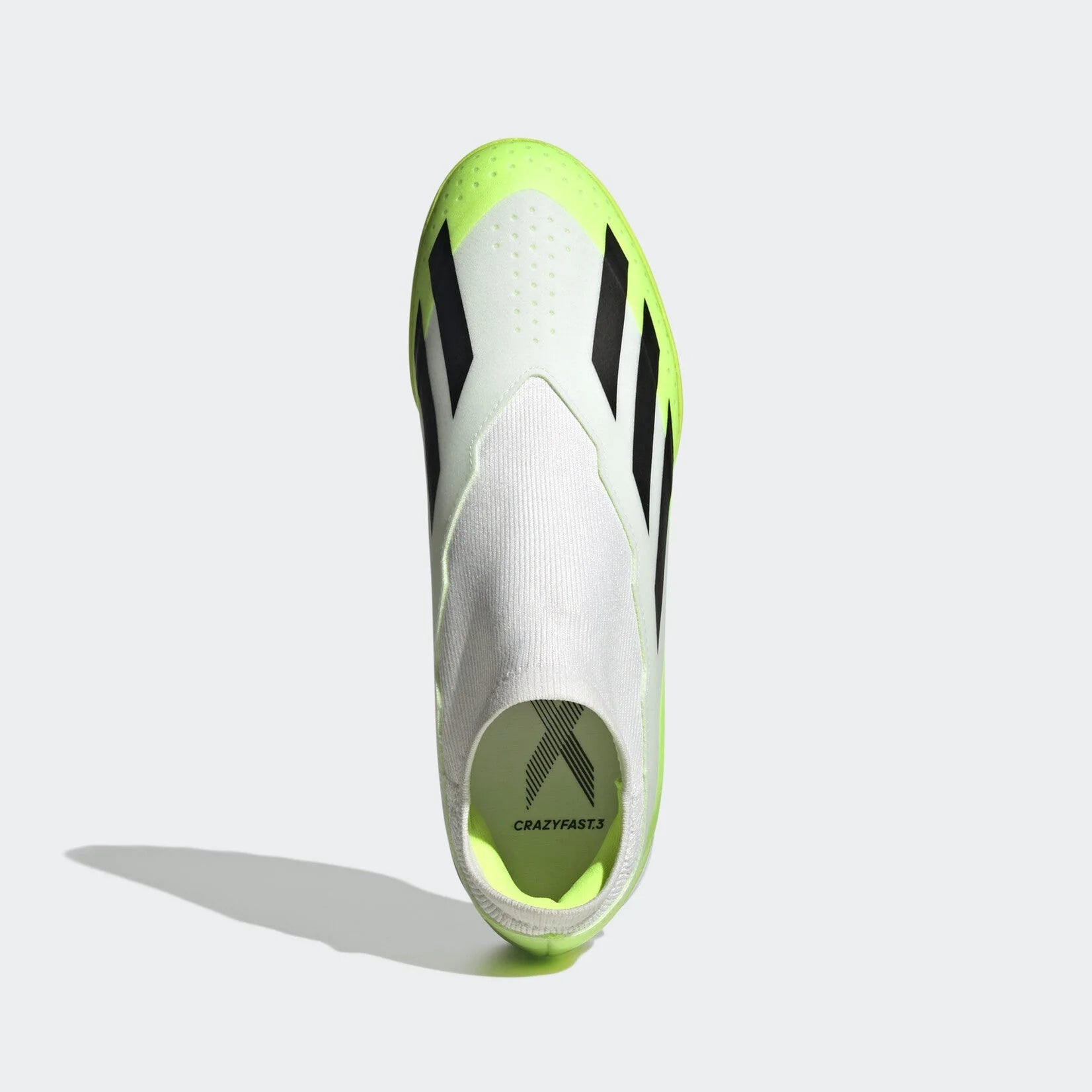 adidas X Crazyfast3 TF Turf Soccer Shoes White Black Lucid Lemon