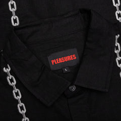 Chain Button Up Shirt Black
