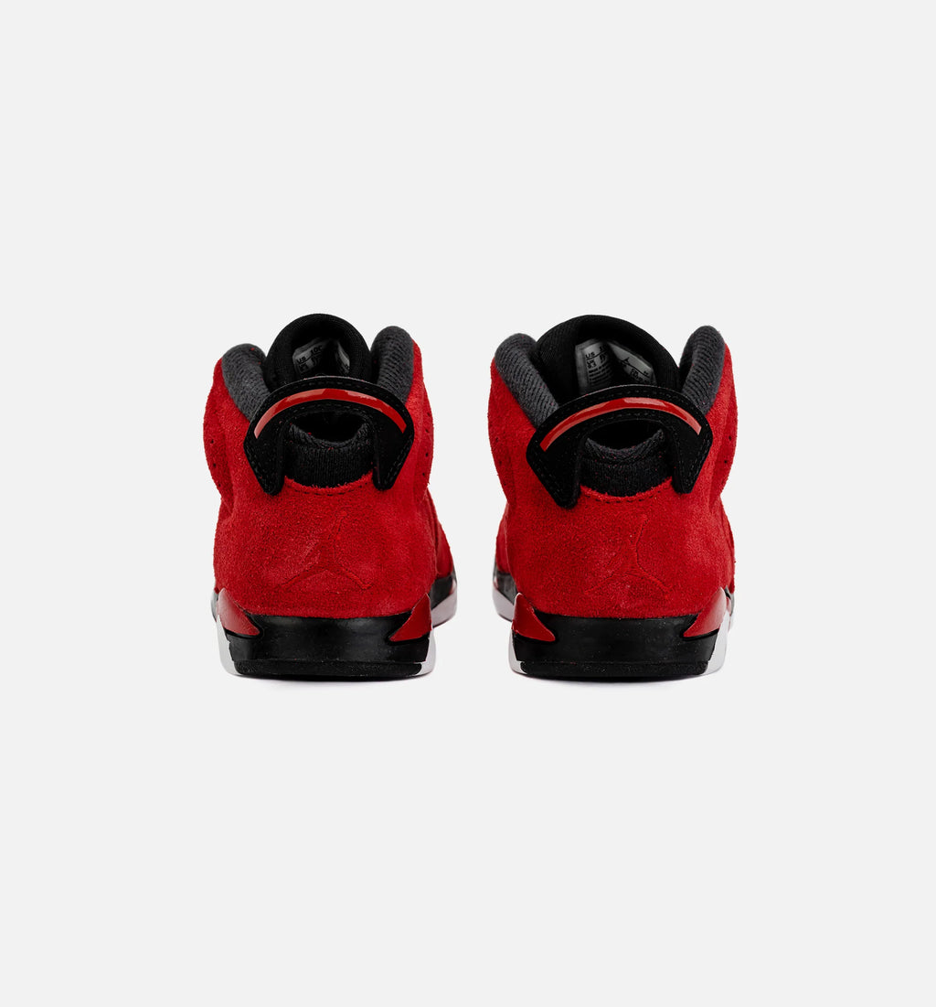 Air Jordan 6 Retro Toro Bravo Infant Toddler Lifestyle Shoe Red Black
