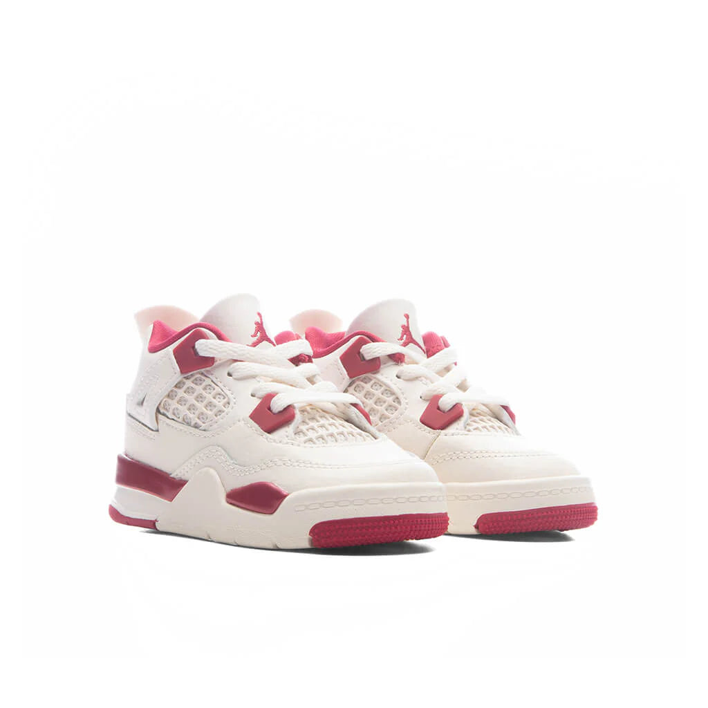 Air Jordan 4 Retro Valentines Day TD Pale Ivory Sierra Red