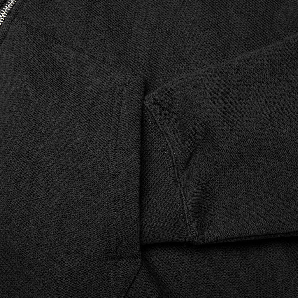 Wordmark Zip Up Hoodie Black