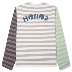 Multi Stripe Crewneck Bone