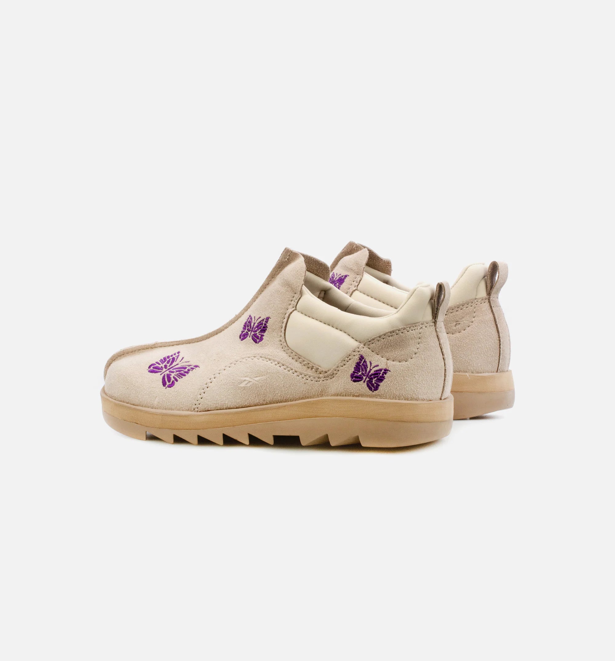 Needles Beatnik Moc Mens Lifestyle Shoe Beige Purple