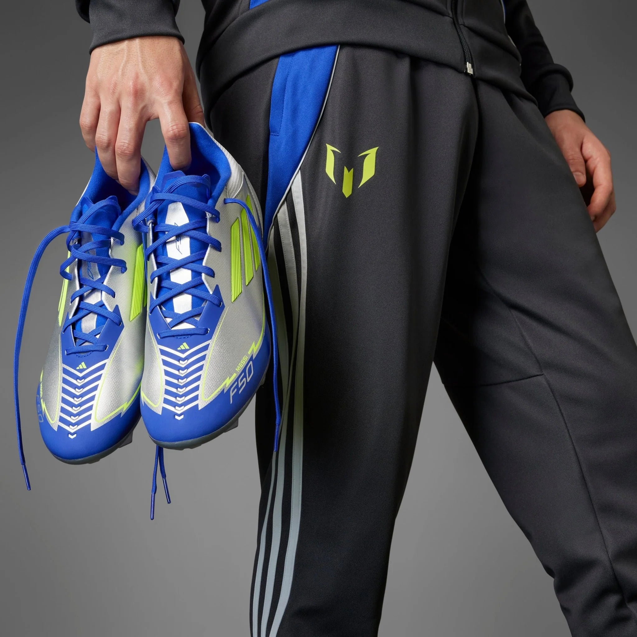 adidas F50 League Messi Firm Multi Ground Boots Silver Yellow