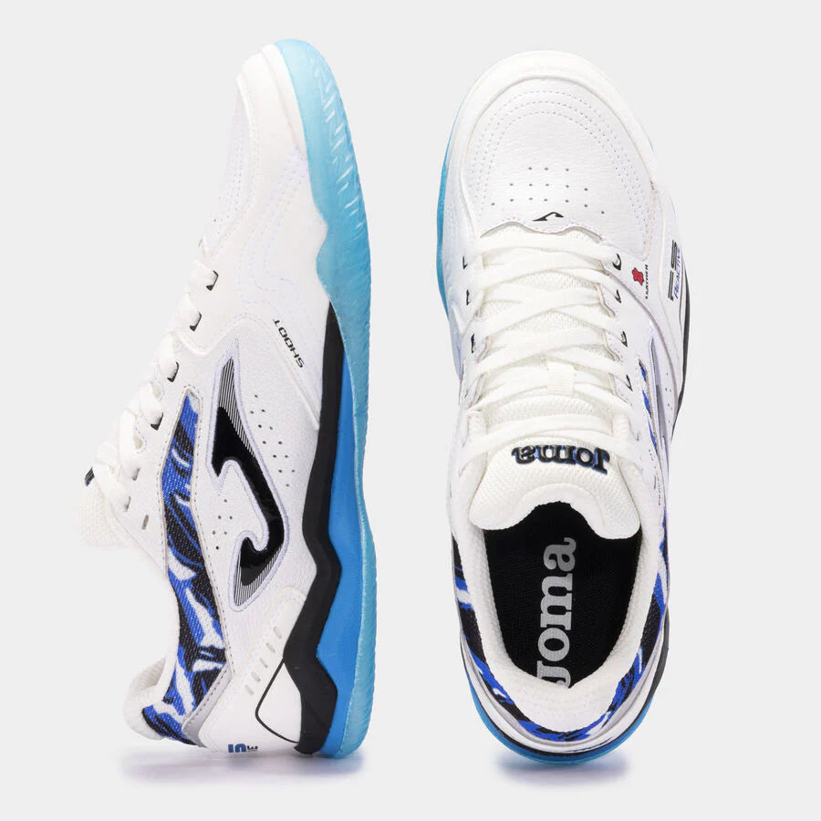 FS REACTIVE 2432 WHITE ROYAL TURF Zapatillas de fútbol sala Fs Reactive 24 para interior color blanco y azul marino