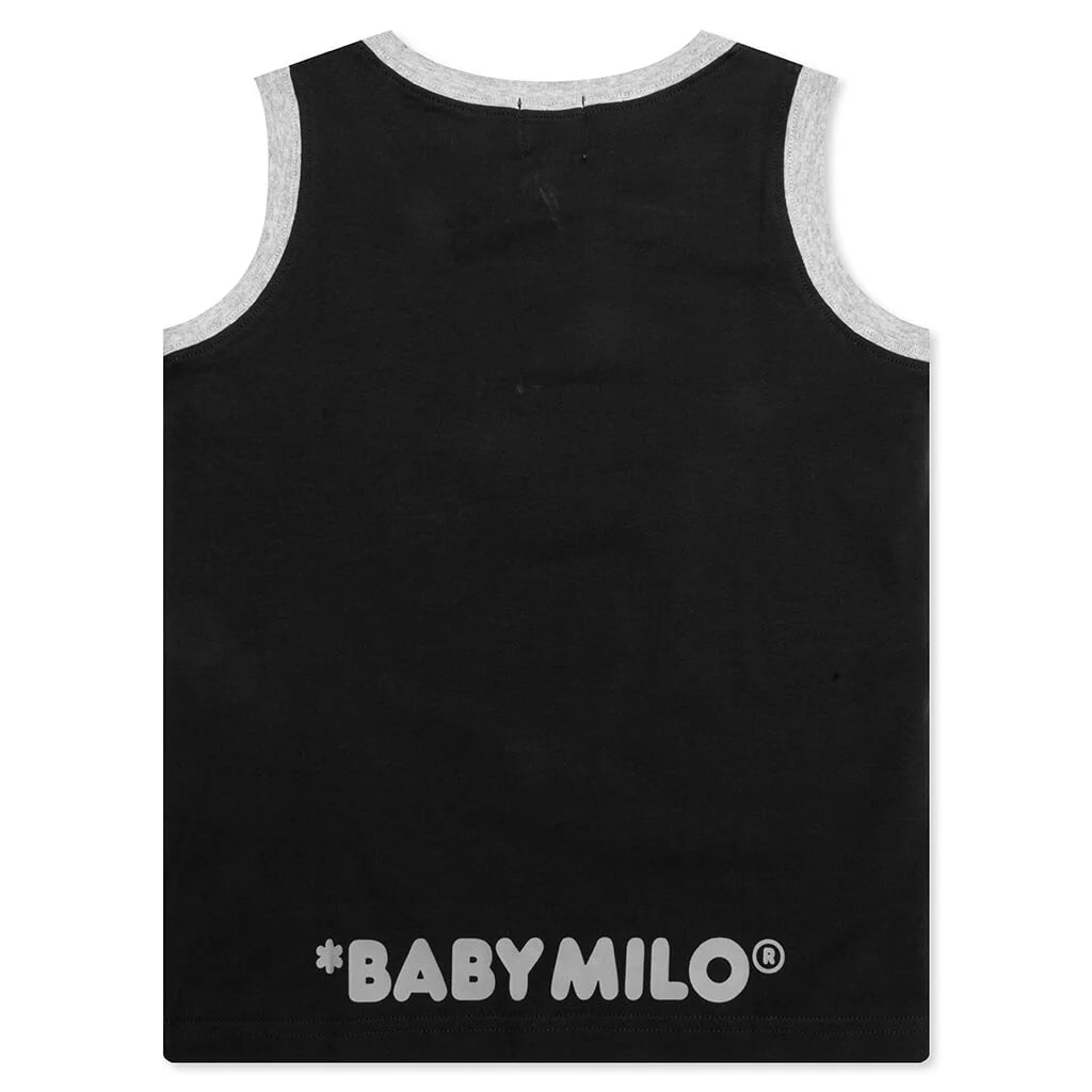 Kids Milo Face Tank Top Black